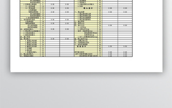 收支情况表格模板