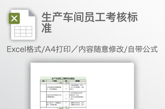 生产车间员工考核标准免费下载