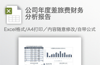 公司年度差旅费财务分析报告免费下载