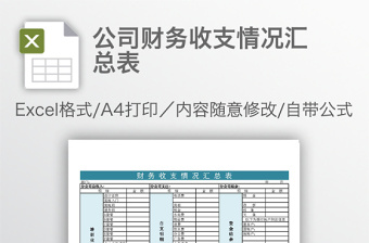 公司财务收支情况汇总表免费下载