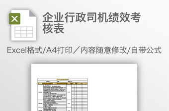 企业行政司机绩效考核表免费下载