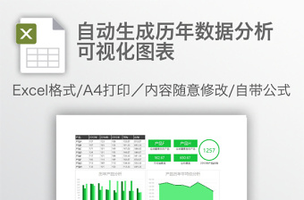 自动生成历年数据分析可视化图表免费下载