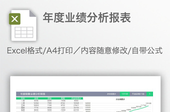 年度业绩分析报表免费下载