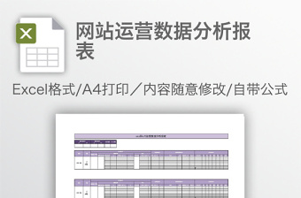 网站运营数据分析报表免费下载