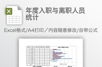 年度入职与离职人员统计免费下载