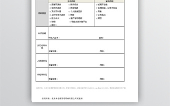 离职申请单（服务年数、月数、天数自动计算免费下载