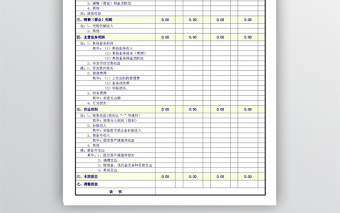 精选损益表excel模版