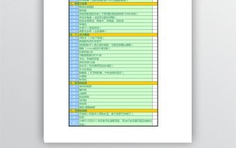 简约旅游必备物品清单一览excel表