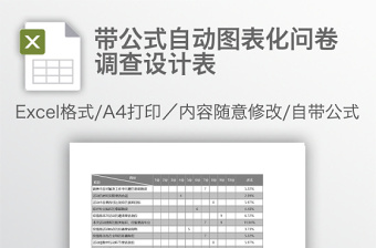 带公式自动图表化问卷调查设计表免费下载