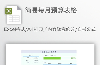 简易每月预算表格免费下载